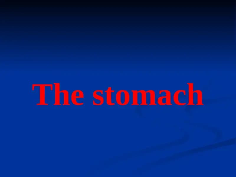 The stomach