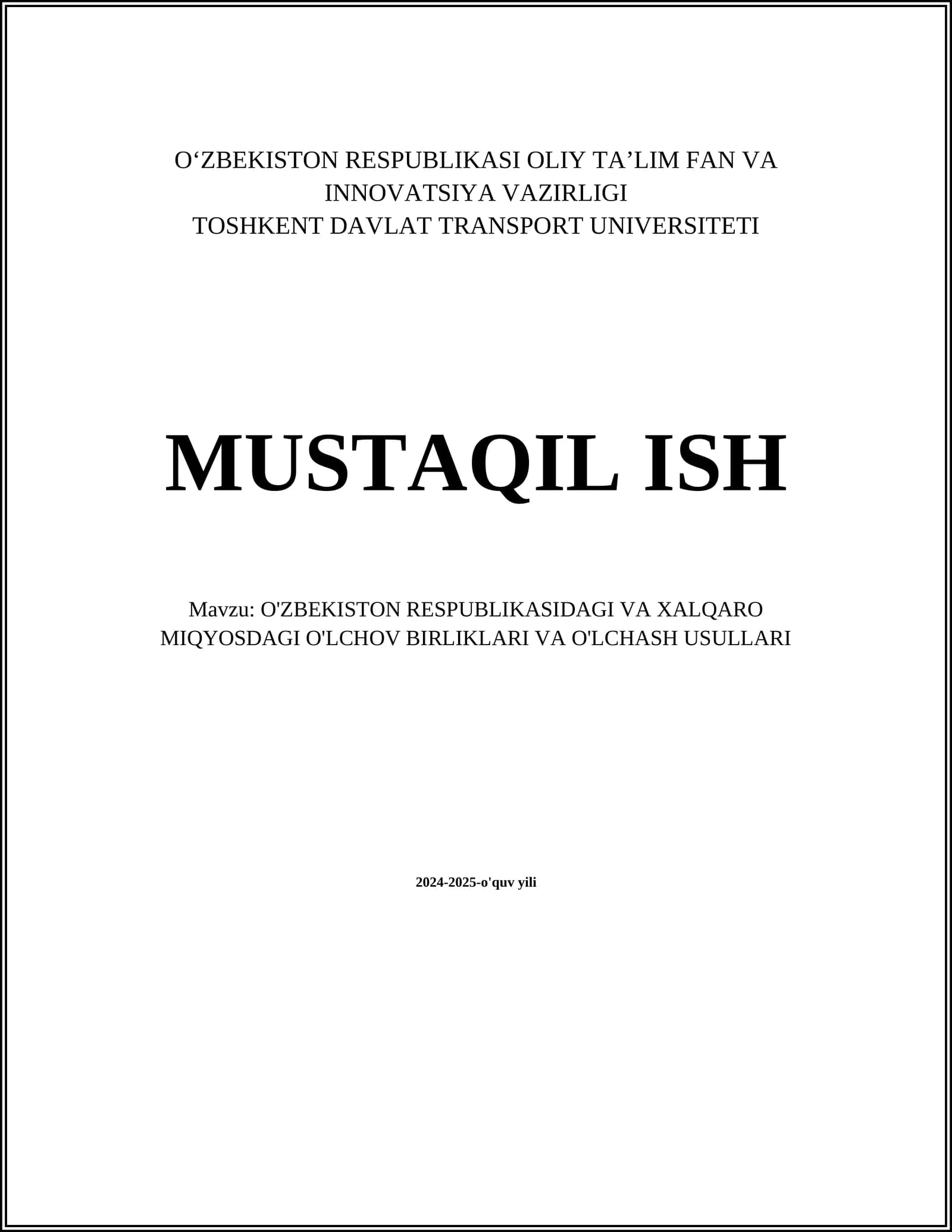 O'lchov birliklarining tarixi