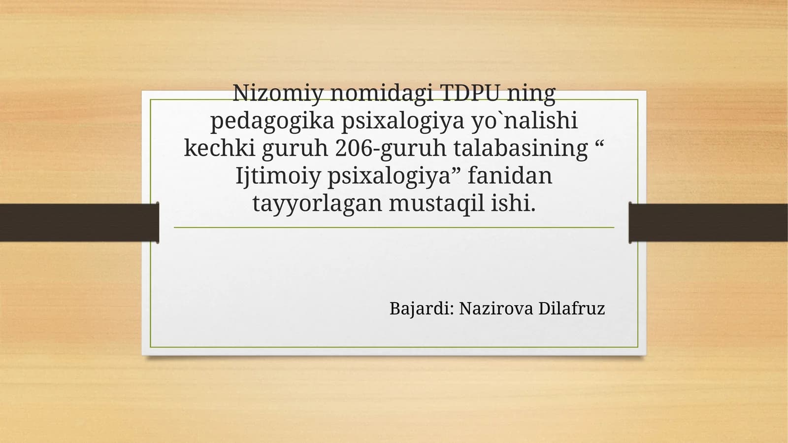 Ijtimoiy psixalogiya metodlar to'g'risida