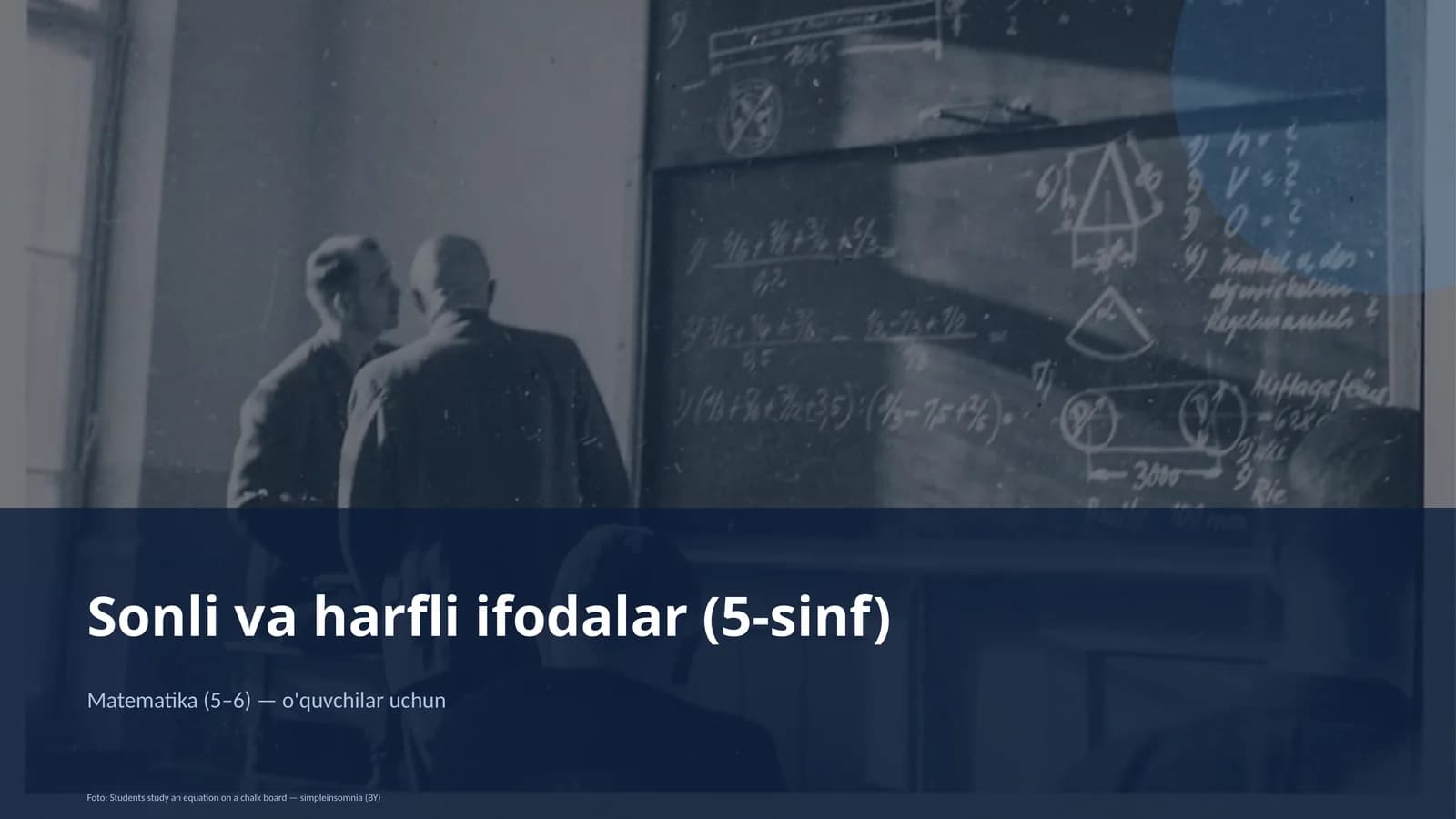 Sonli va harfli ifodalar (5-sinf)