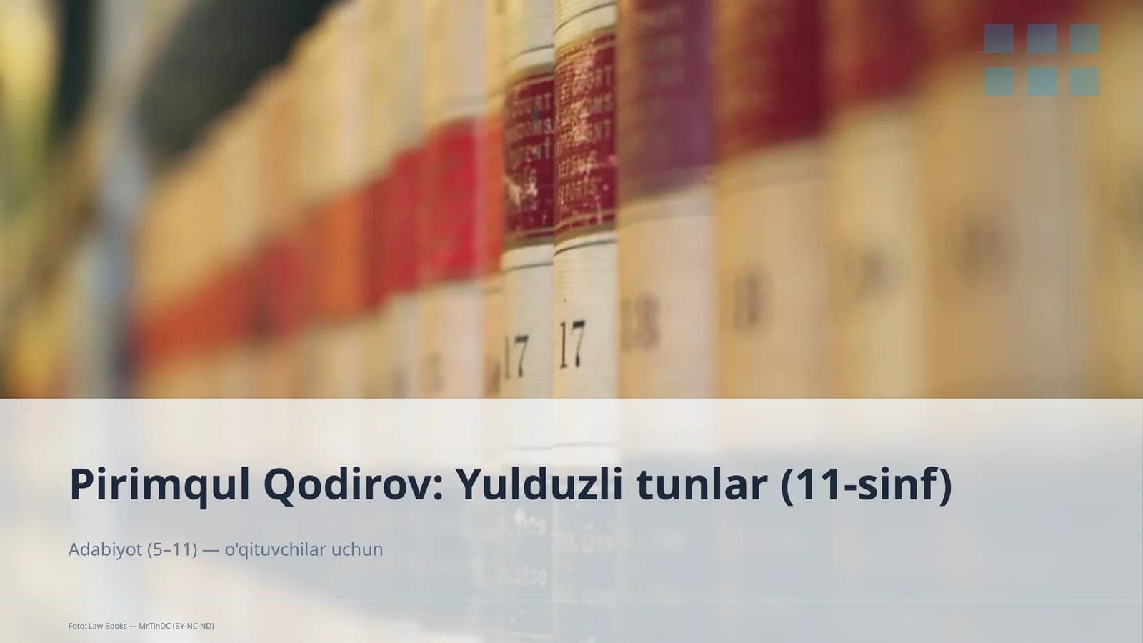 Pirimqul Qodirov: Yulduzli tunlar (11-sinf)