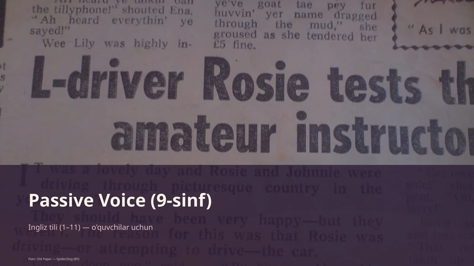 Passive Voice (9-sinf)