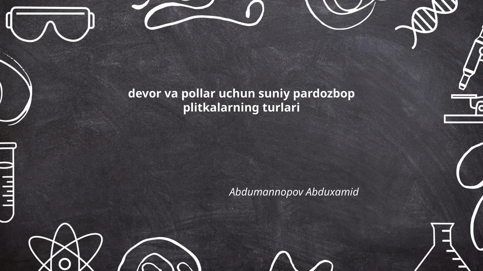 Devorga mo'ljallangan suni pardozbop plitkalar