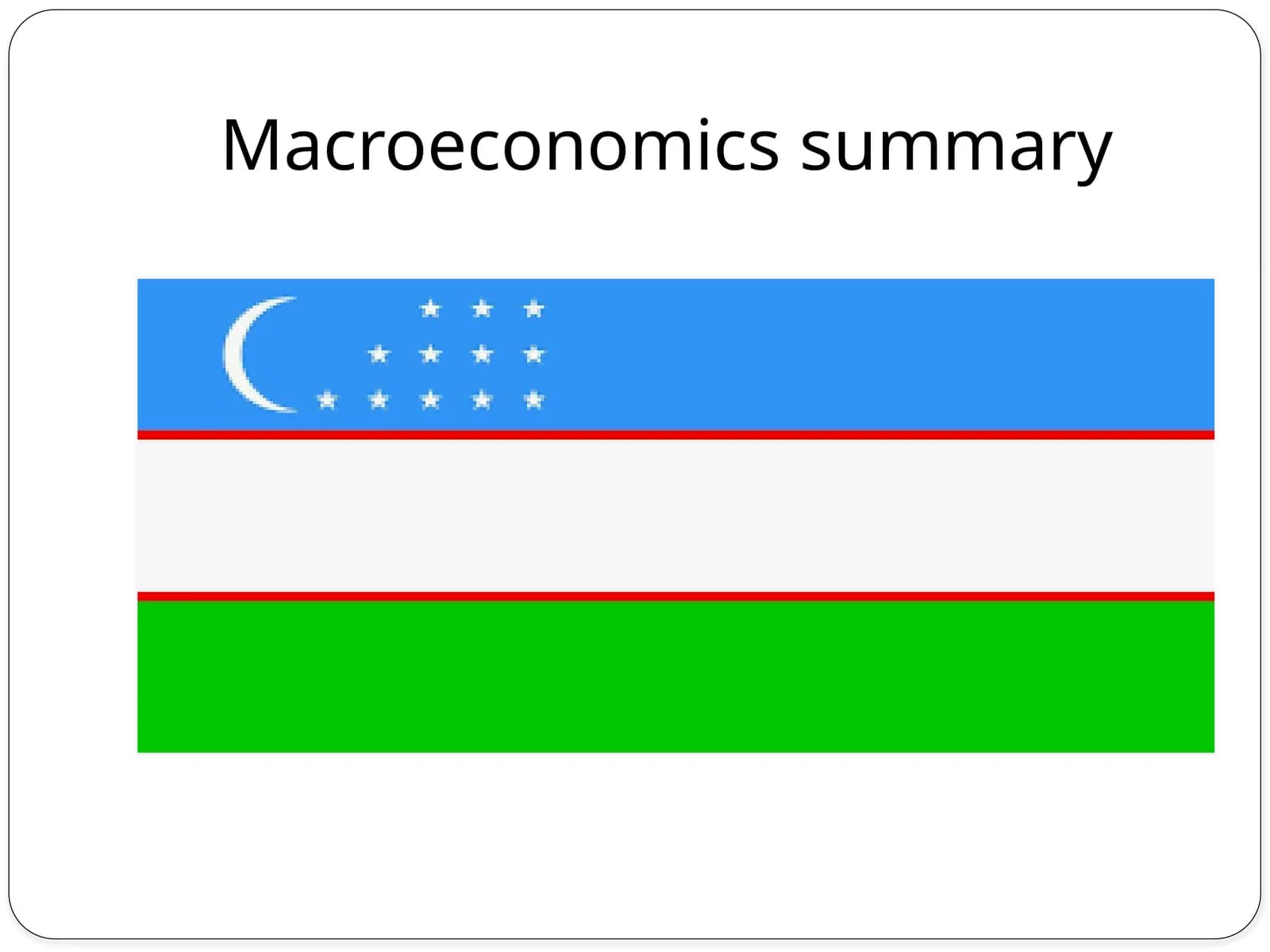 Macroeconomics summary