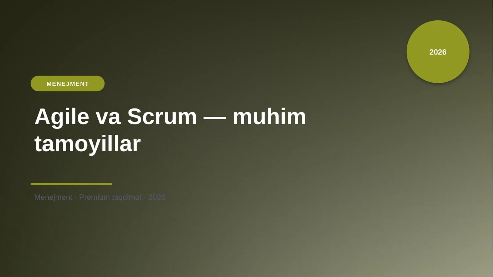 Agile va Scrum — muhim tamoyillar