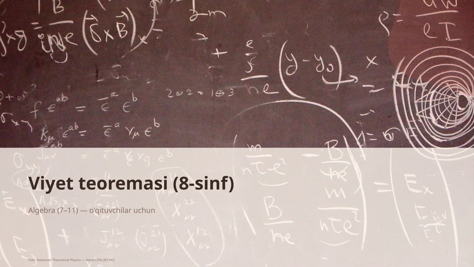 Viyet teoremasi (8-sinf)