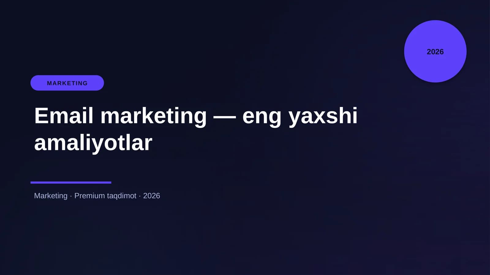 Email marketing — eng yaxshi amaliyotlar