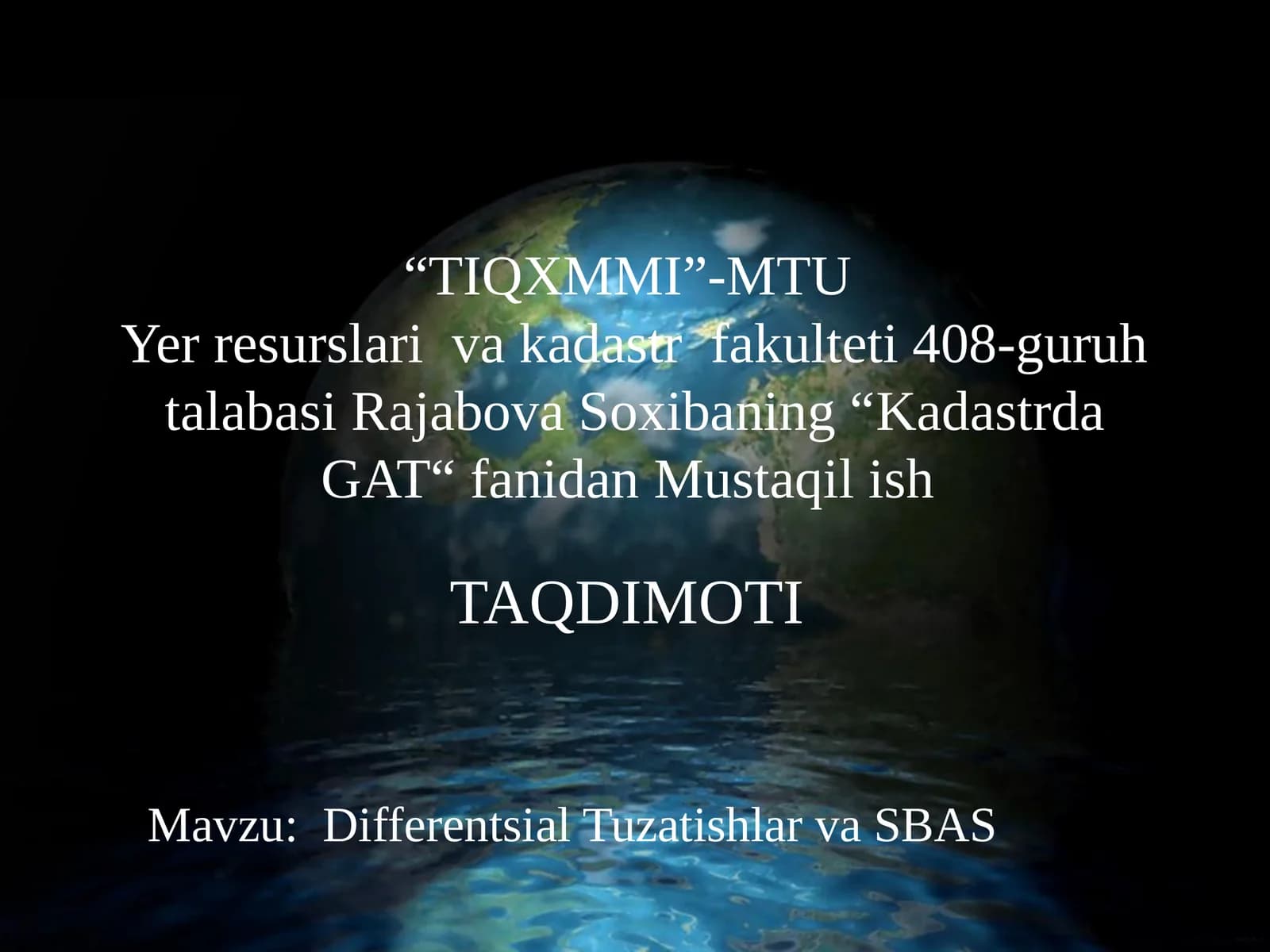 Differentsial Tuzatishlar va SBAS