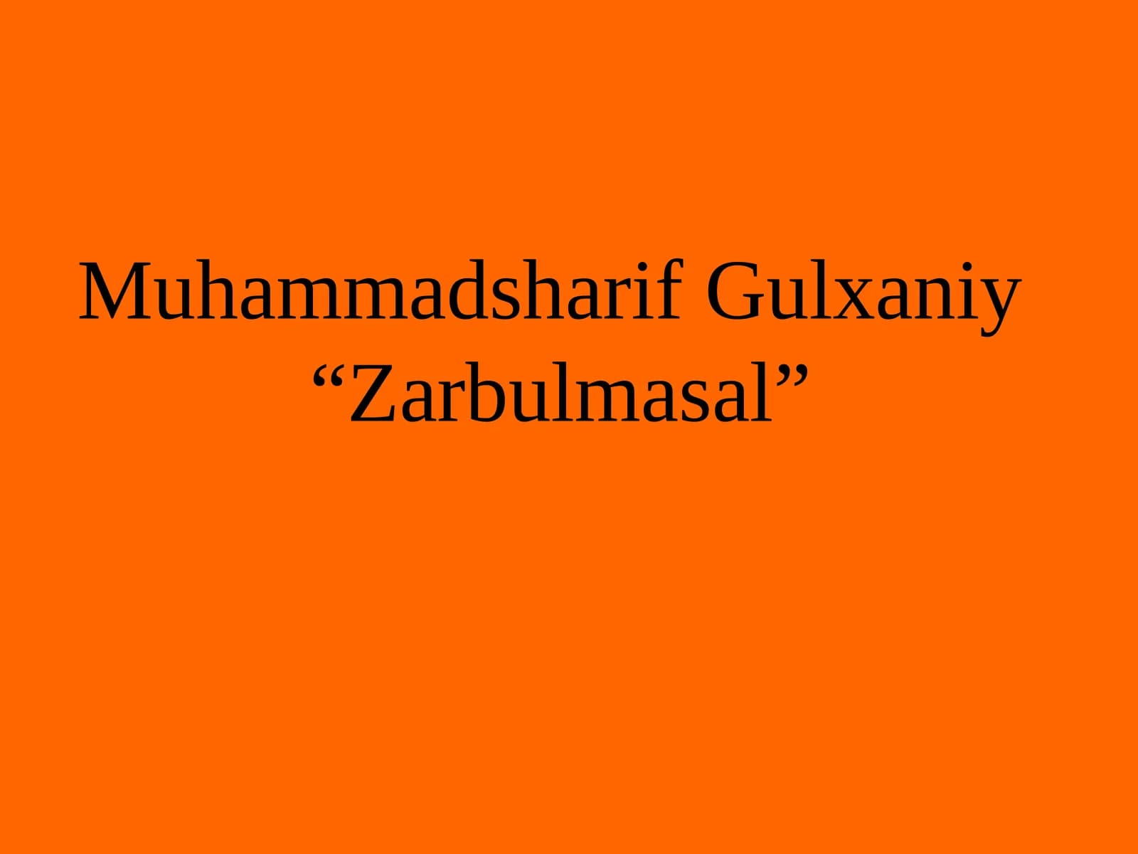 Zarbulmasal