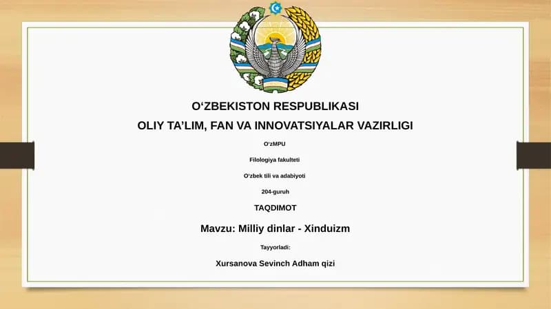 Milliy dinlar - Xinduizm