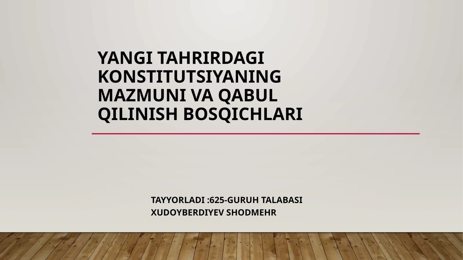 YANGI TAHRIRDAGI KONSTITUTSIYANING MAZMUNI VA QABUL QILINISH BOSQICHLARI