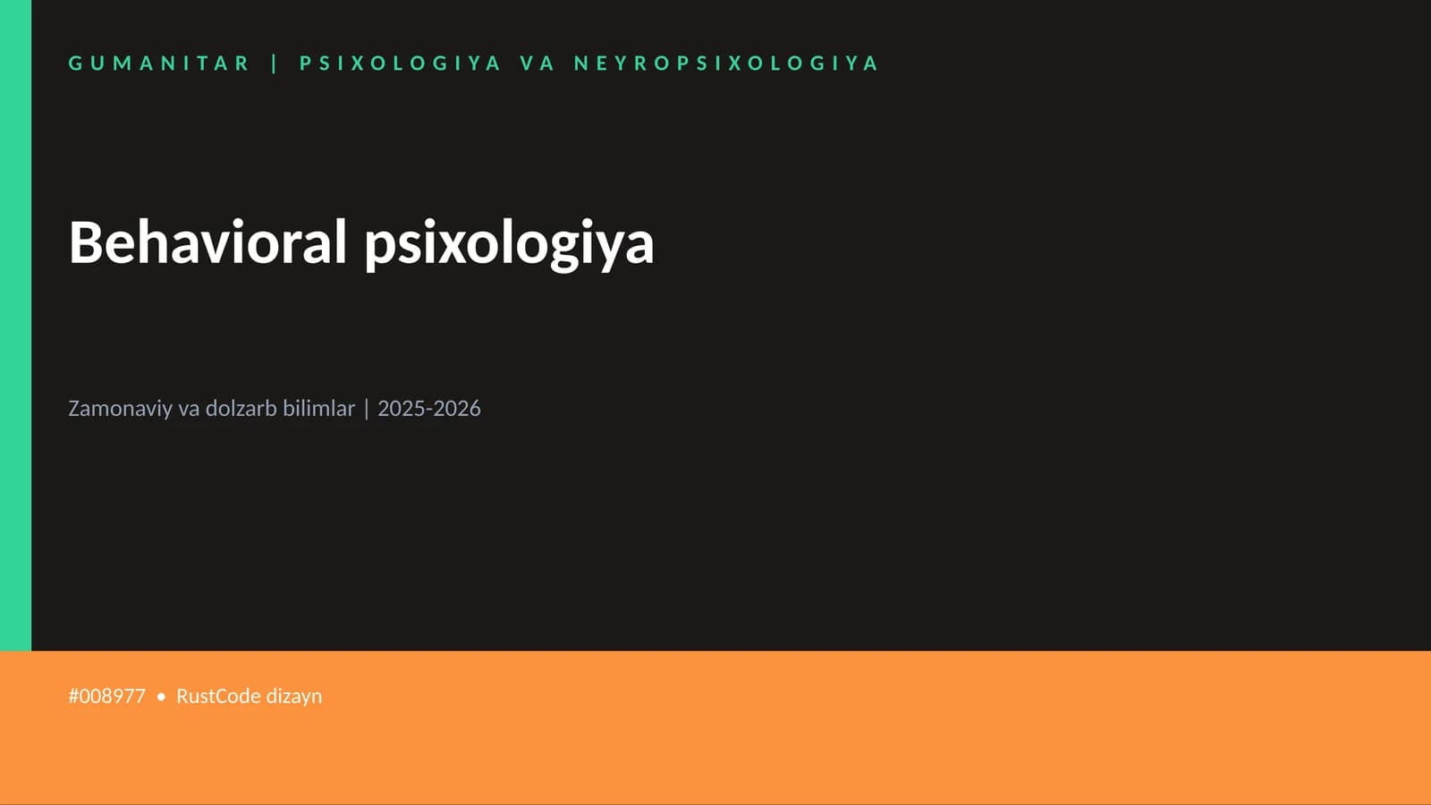 Behavioral psixologiya