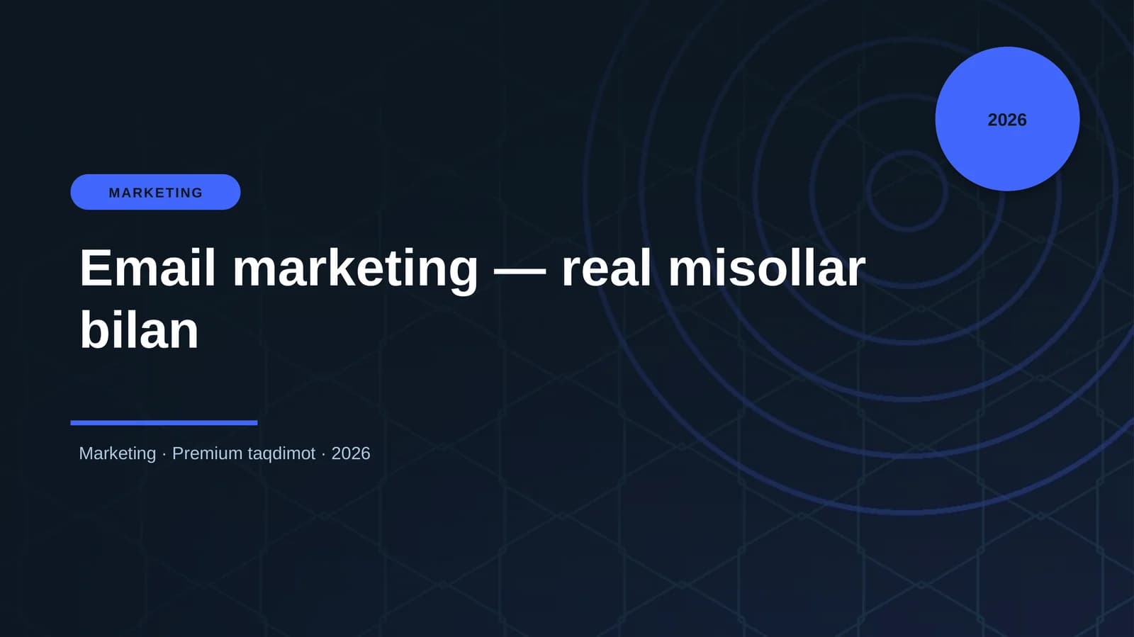 Email marketing — real misollar bilan