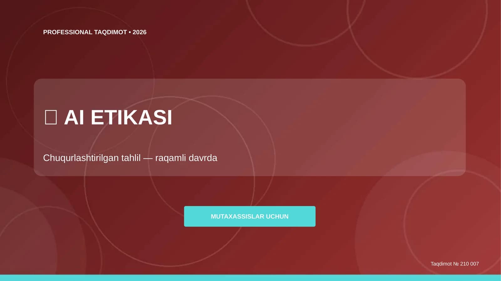 AI Etikasi Chuqurlashtirilgan Tahlil