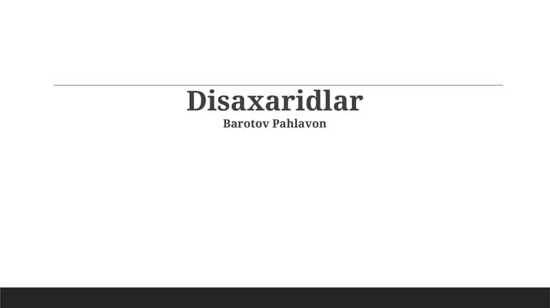 Disaxaridlar