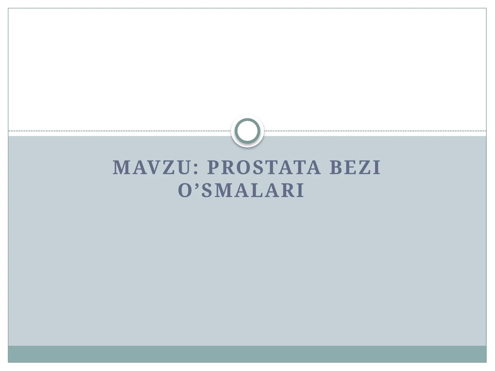 Prostata bezi o’smalari