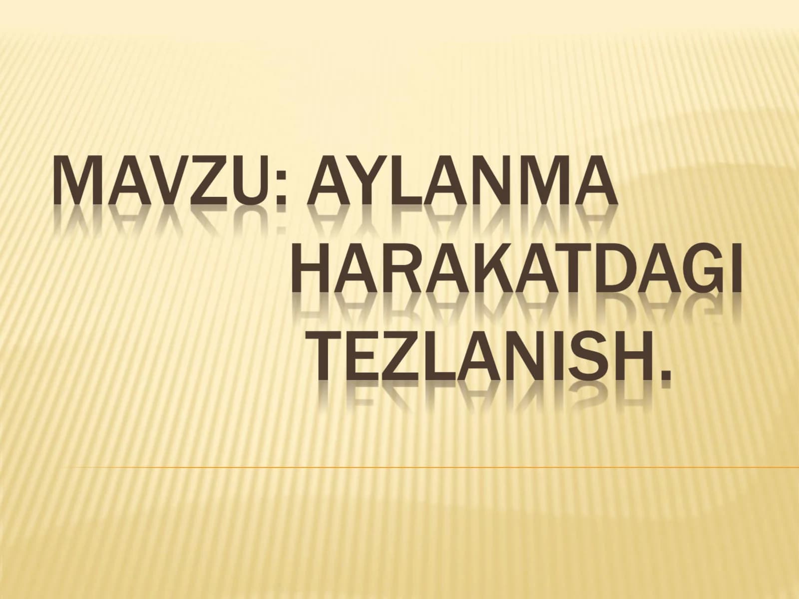 Tezlanish