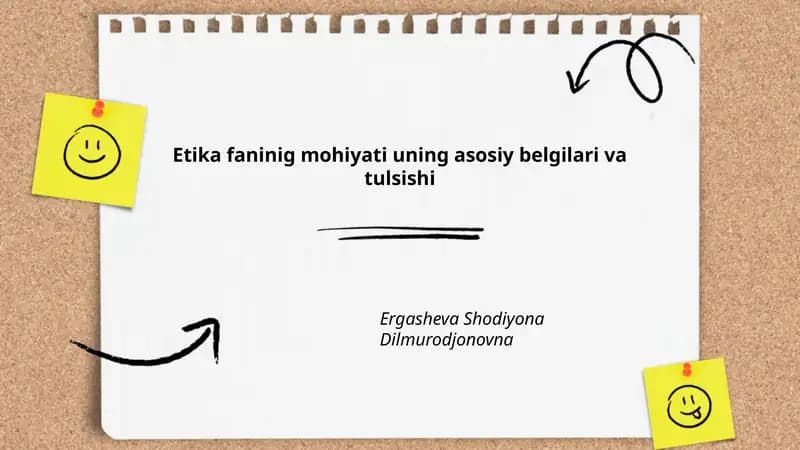 Etika fanining mohiyati
