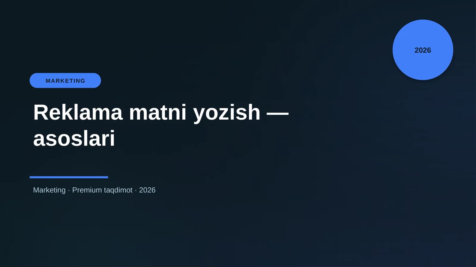 Reklama matni yozish — asoslari
