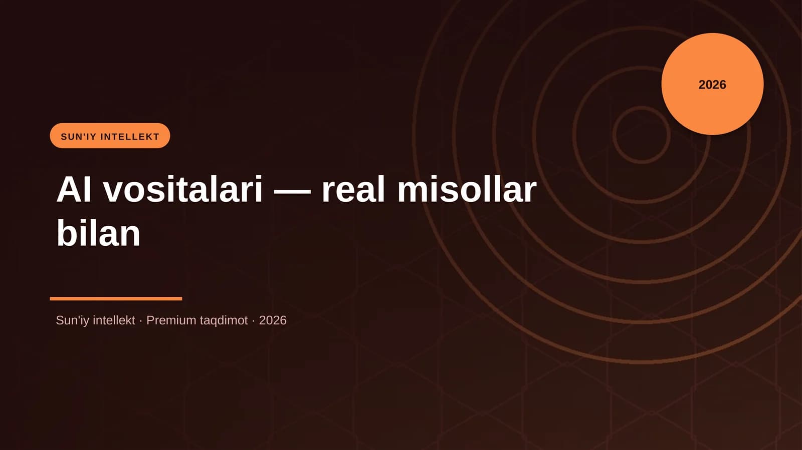 AI vositalari — real misollar bilan