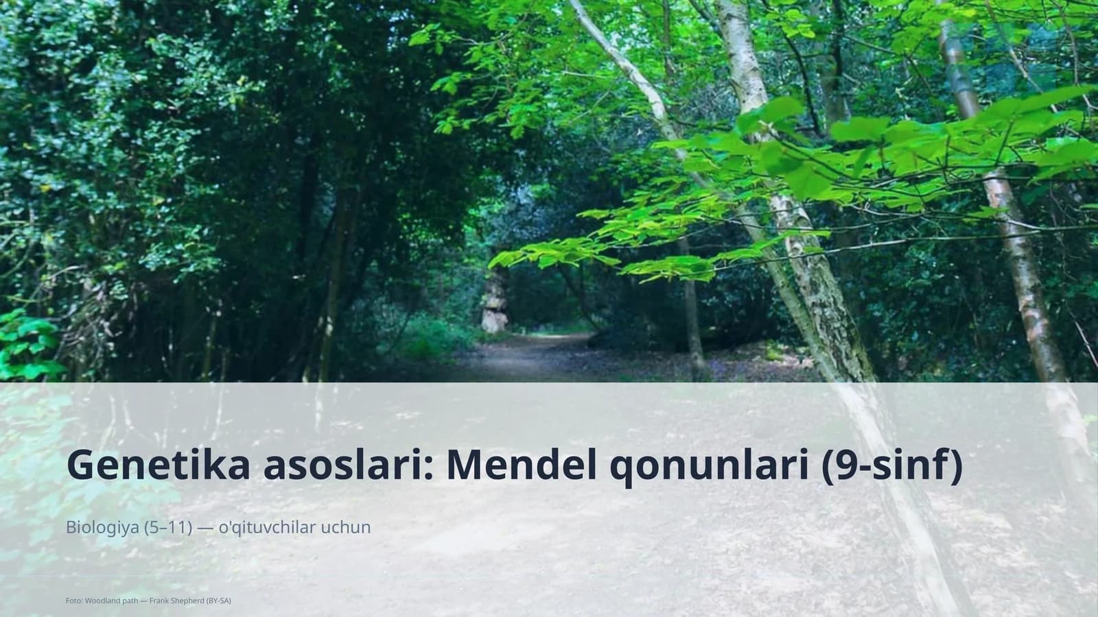 Genetika asoslari: Mendel qonunlari (9-sinf)