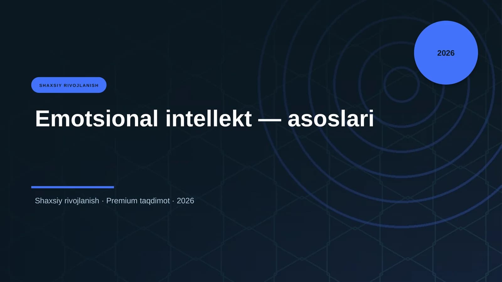 Emotsional intellekt — asoslari