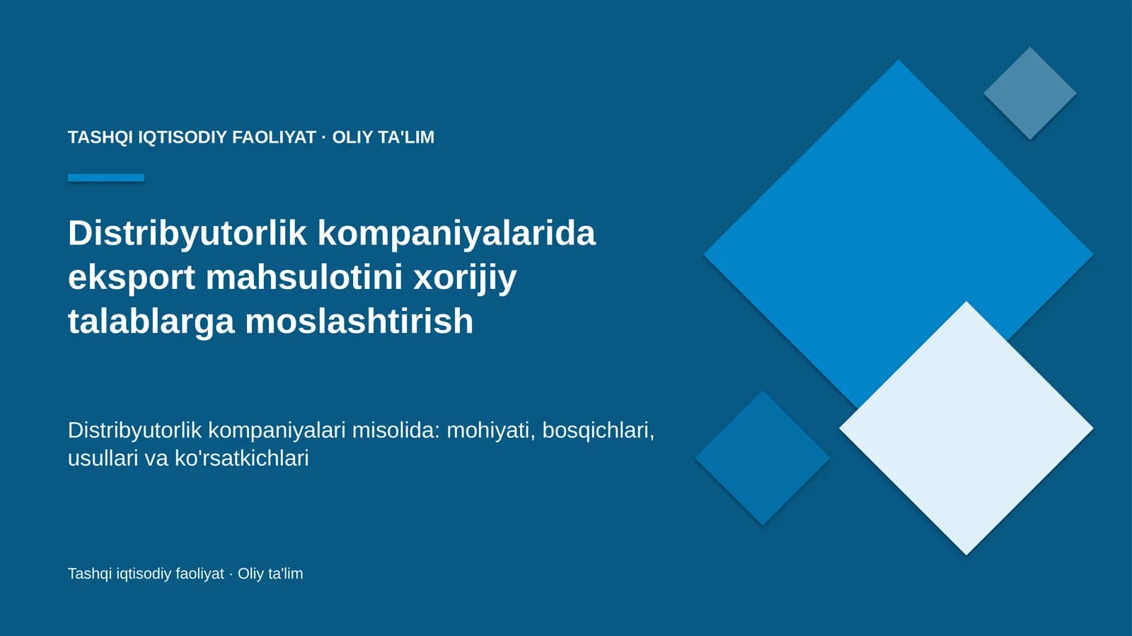 distribyutorlik kompaniyalarida eksport mahsulotini xorijiy talablarga moslashtirish 9165