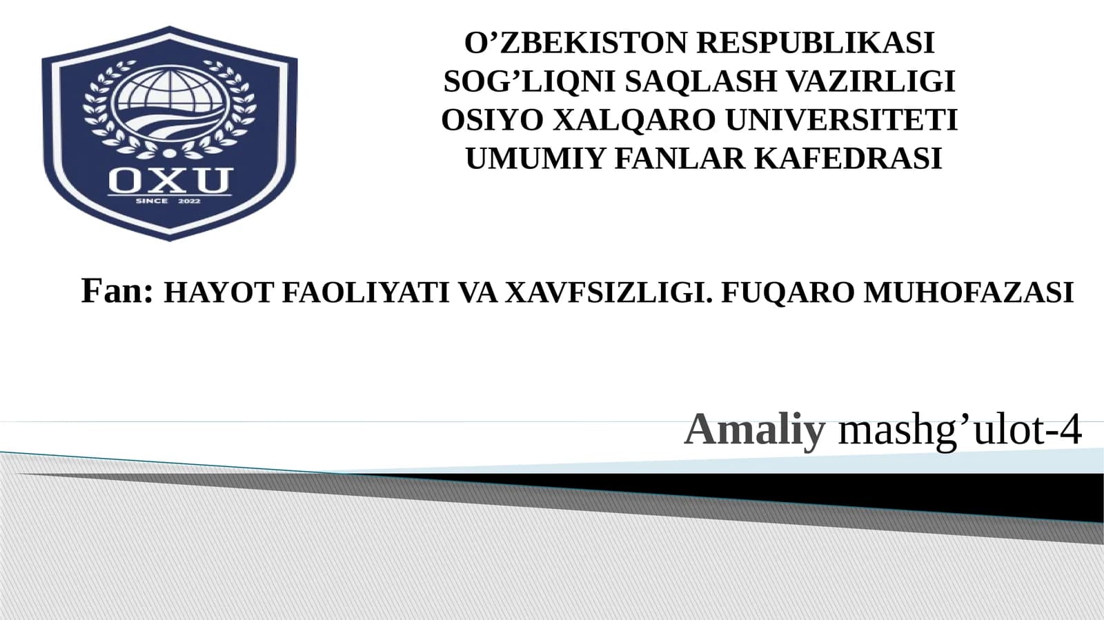 Texnosferik zonalardagi xavflar va ulardan himoyalanish. Changga oid patologiyalar