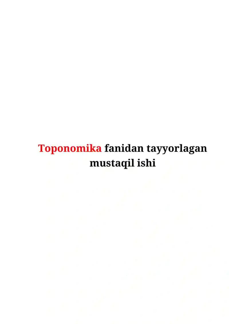 Yevropa toponimiyasi