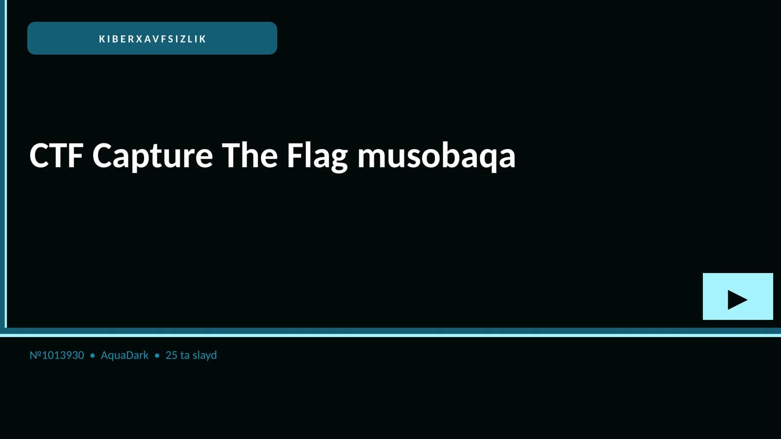 CTF Capture The Flag musobaqa
