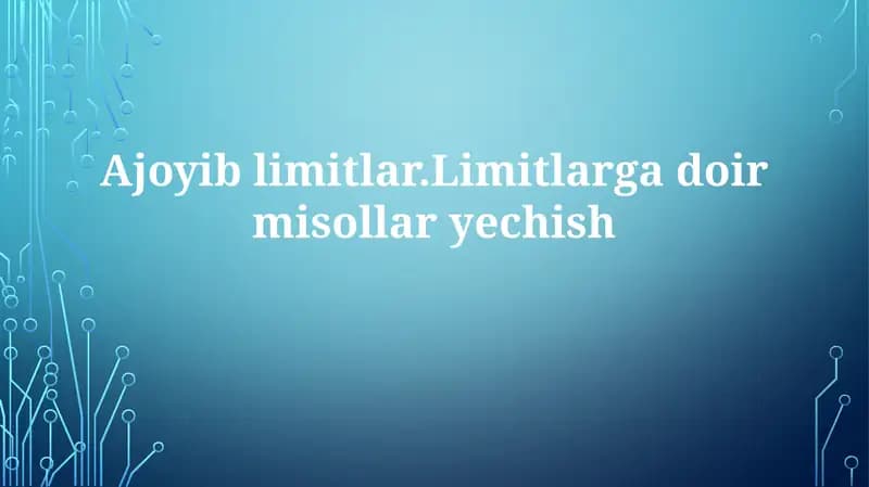 Ajoyib limitlar
