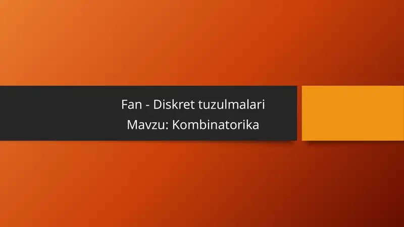 Kombinatorika