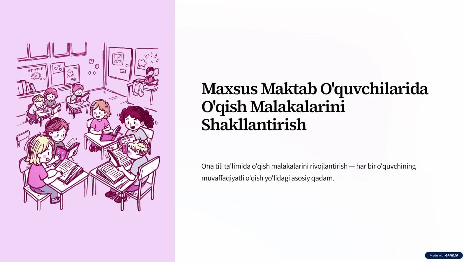 Maxsus Maktab O'quvchilarida O'qish Malakalarini Shakllantirish