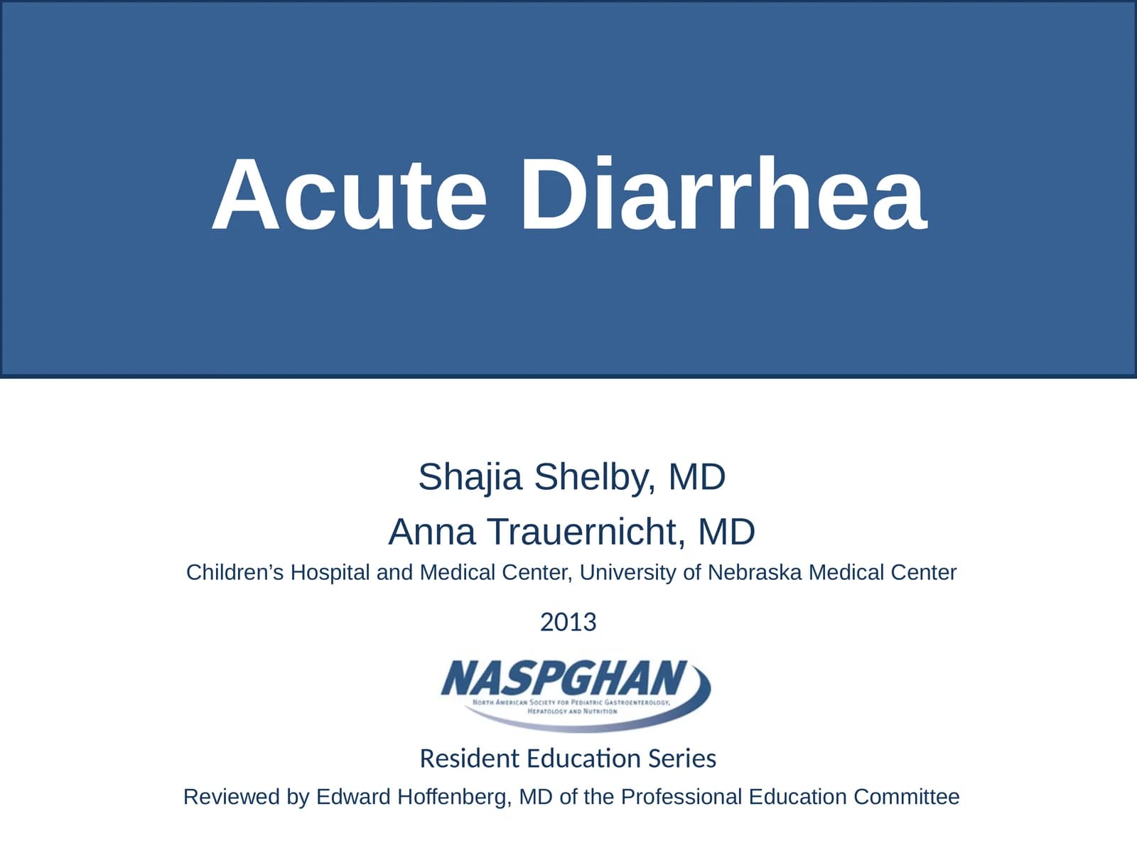 Acute Diarrhea