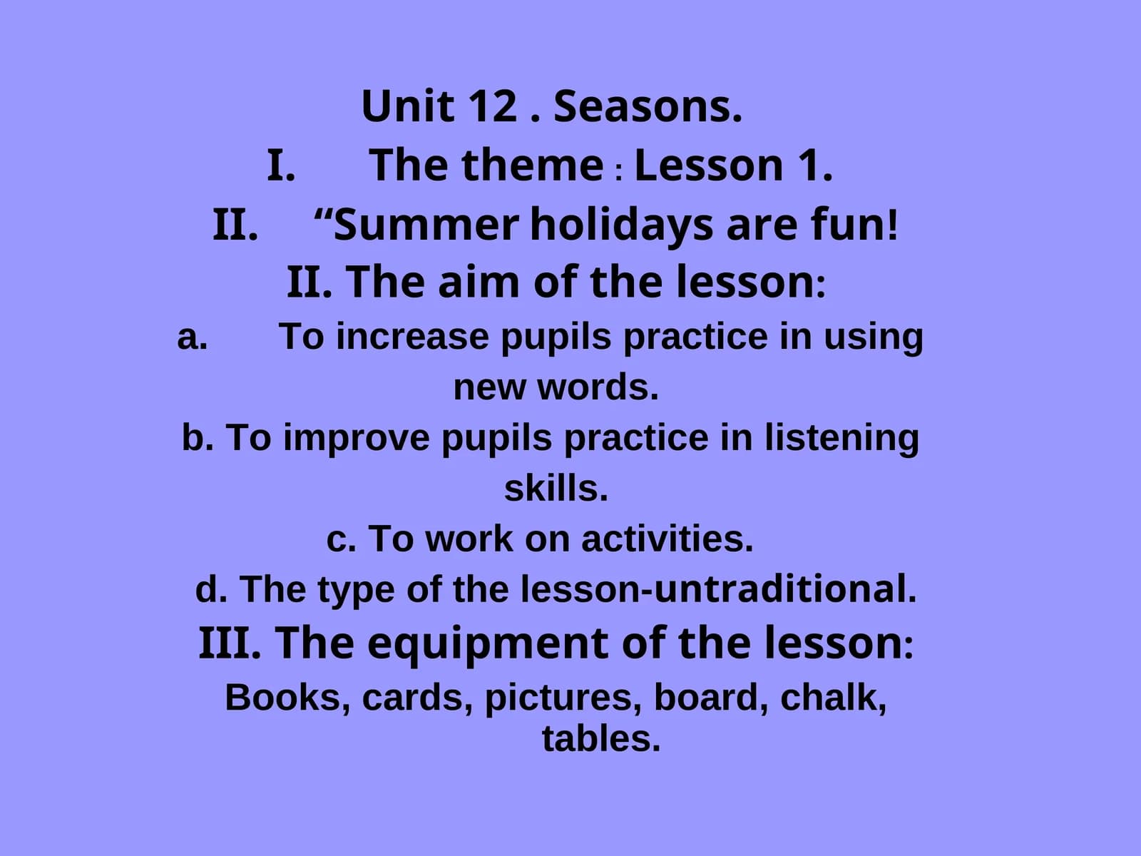 Unit 12. Seasons
