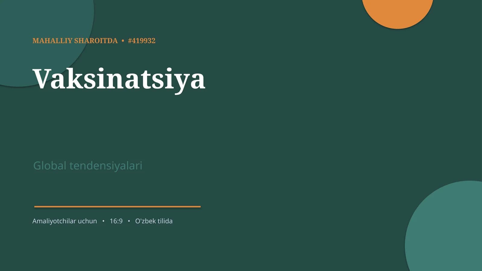MAHALLIY SHAROITDA • #419932