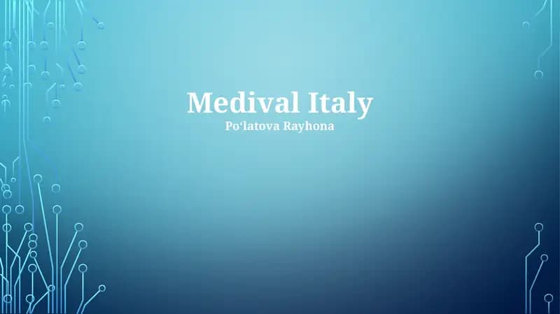 Medival Italy