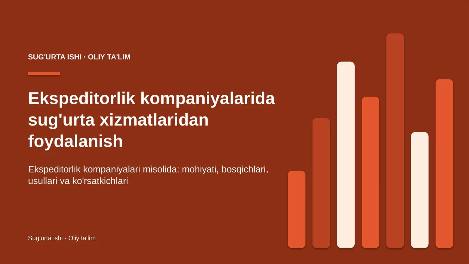 Ekspeditorlik kompaniyalarida sug'urta xizmatlaridan foydalanish