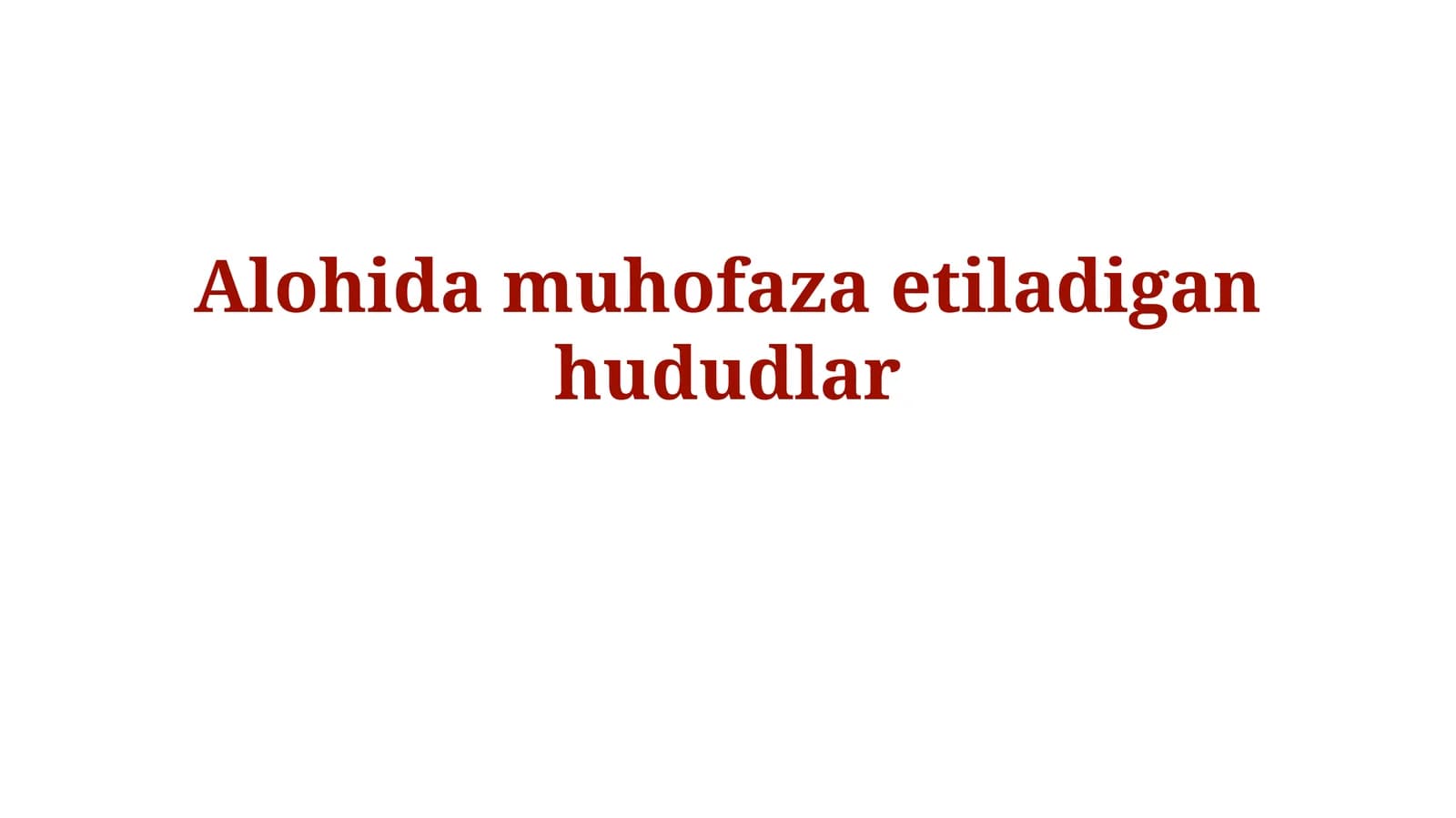 Maxsus muhofaza qilinadigan hududlar