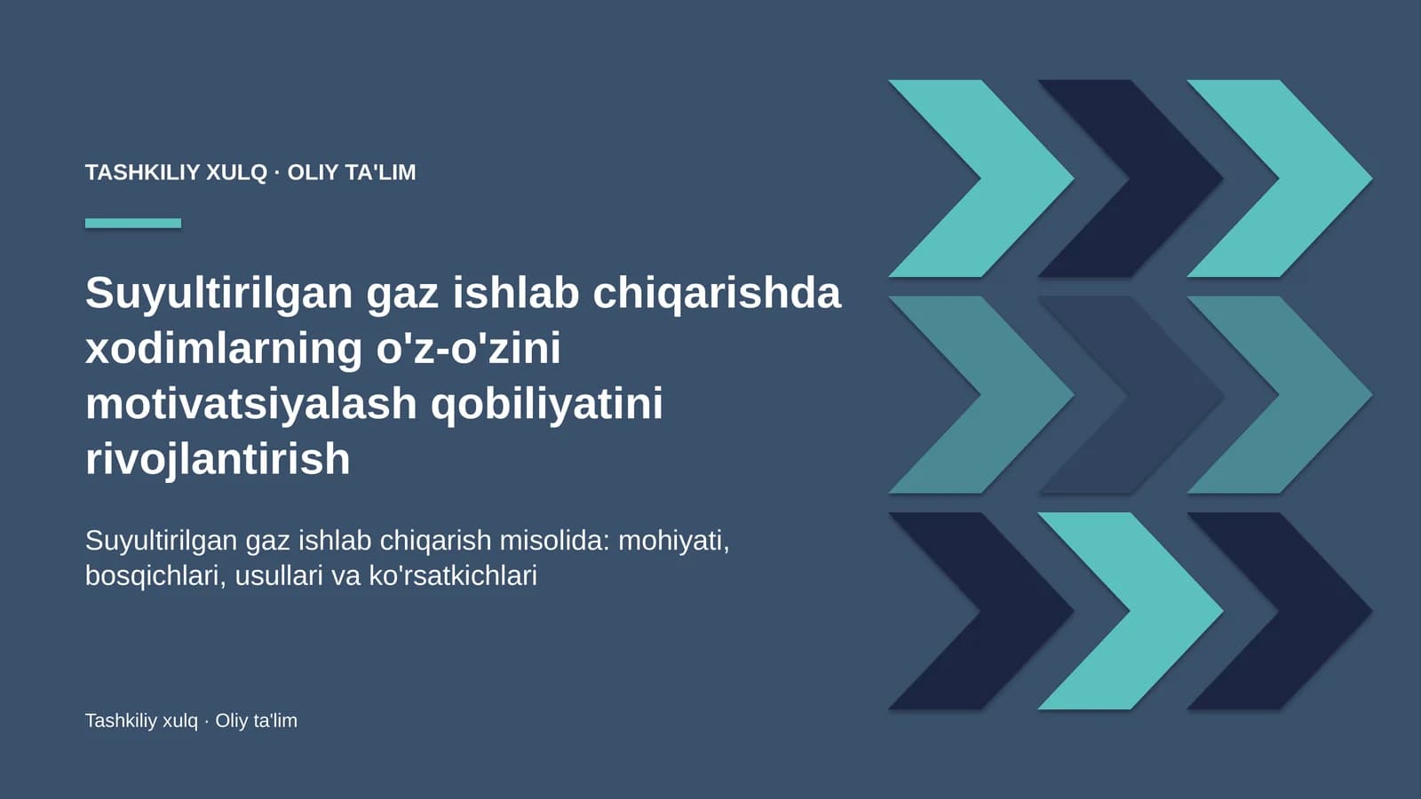 suyultirilgan gaz ishlab chiqarishda xodimlarning o'z o'zini motivatsiyalash qobiliyatini rivojlantirish 5585