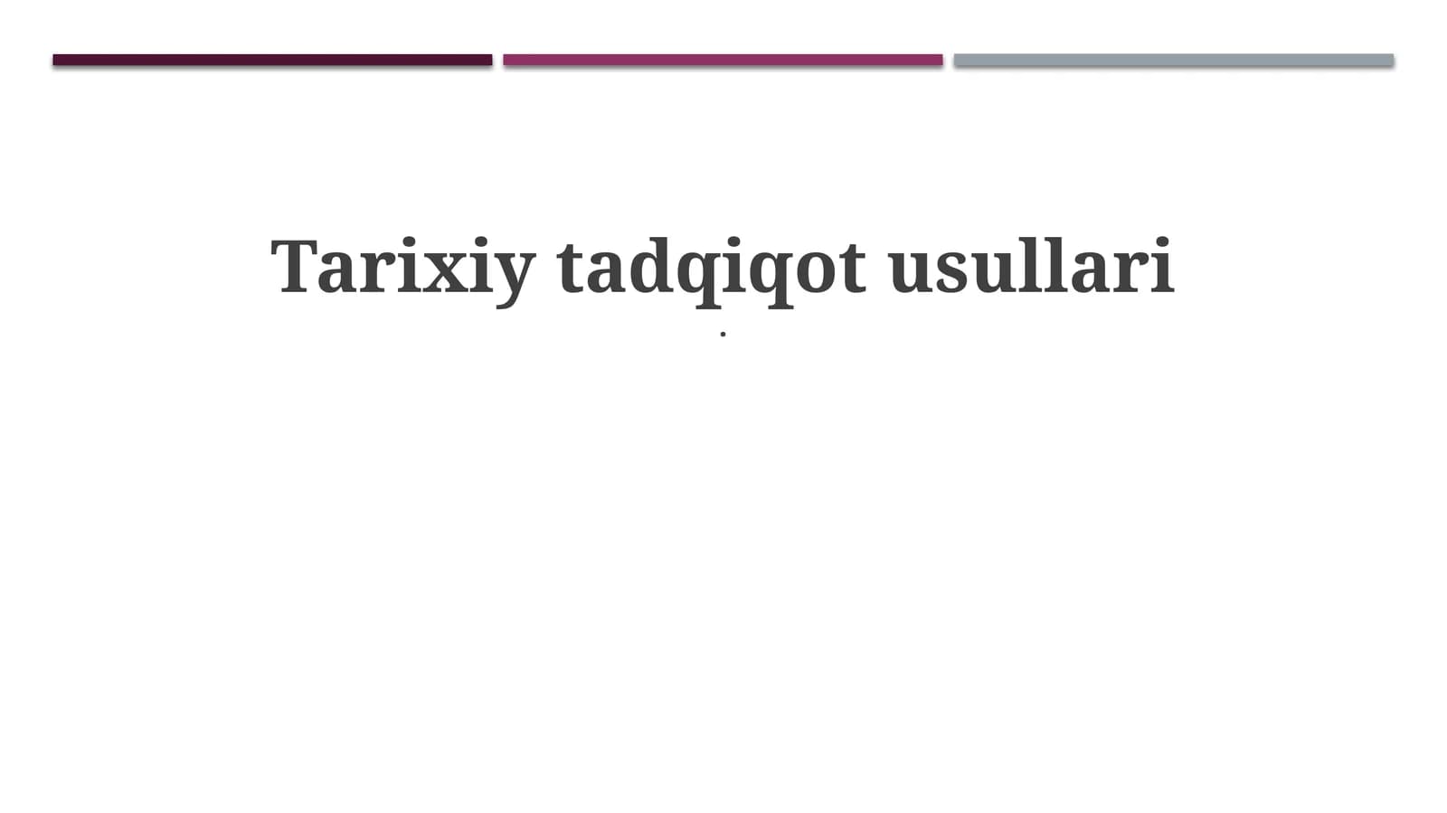 Tarixiy tadqiqot usullari
