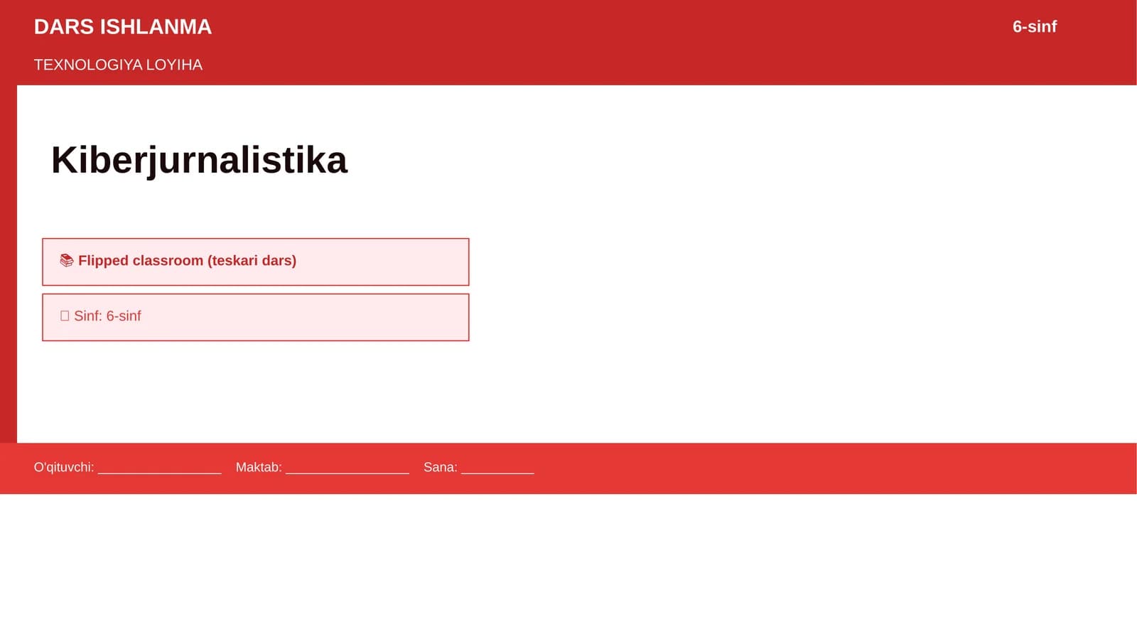 TEXNOLOGIYA LOYIHA