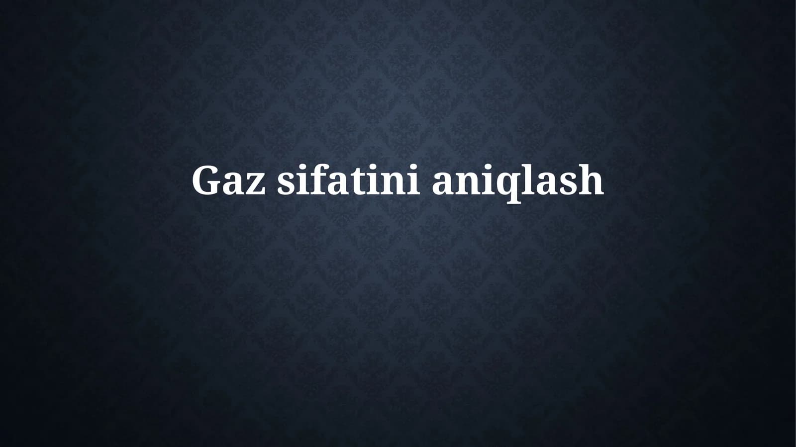 Gazsifatinianiqlash