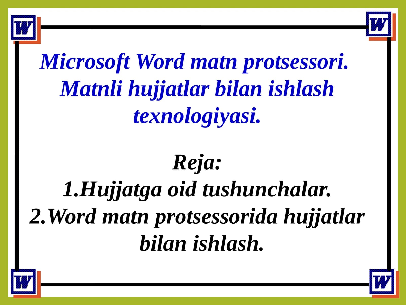 Microsoft Word matn protsessori