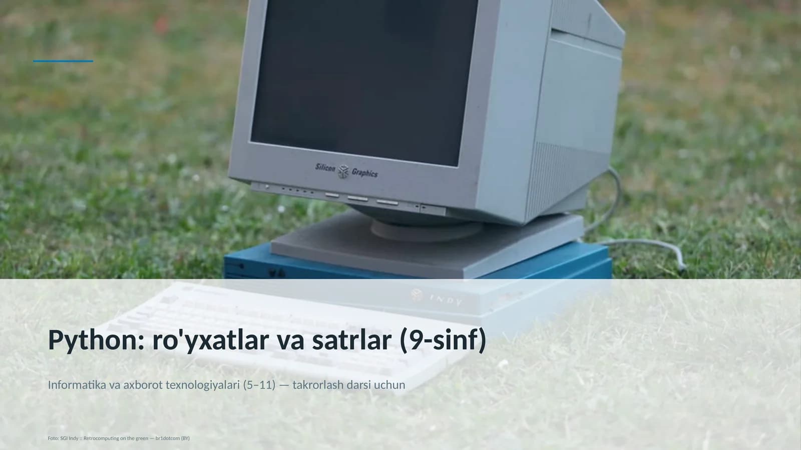 Python: ro'yxatlar va satrlar (9-sinf)