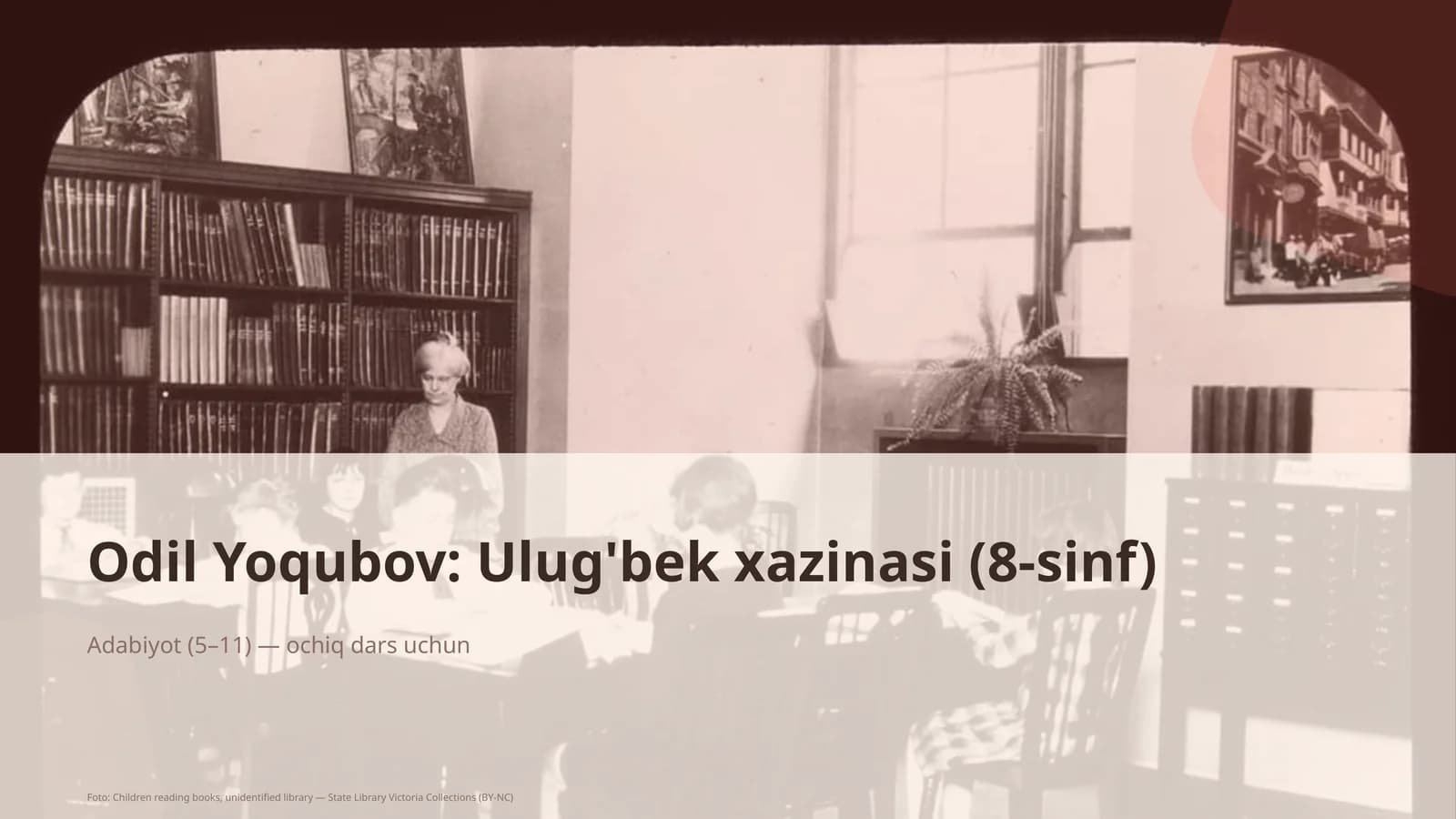 Odil Yoqubov: Ulug'bek xazinasi (8-sinf)