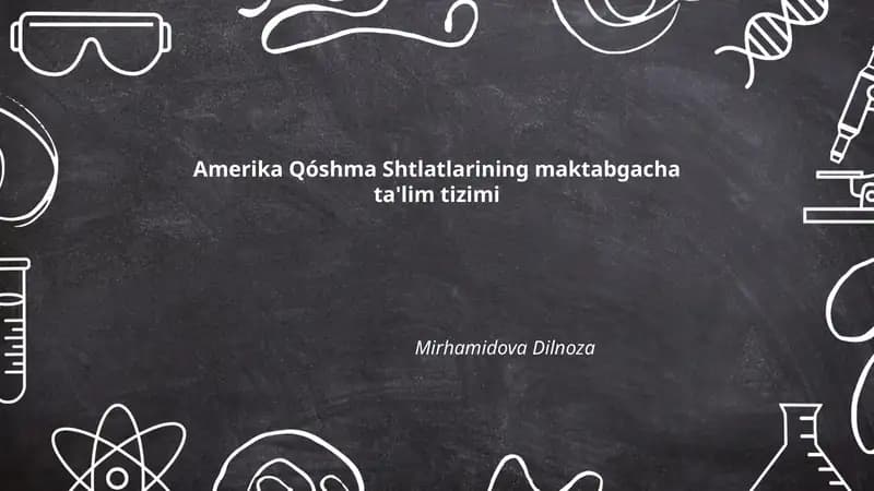 Amerika Qóshma Shtlatlarining maktabgacha ta'lim tizimi