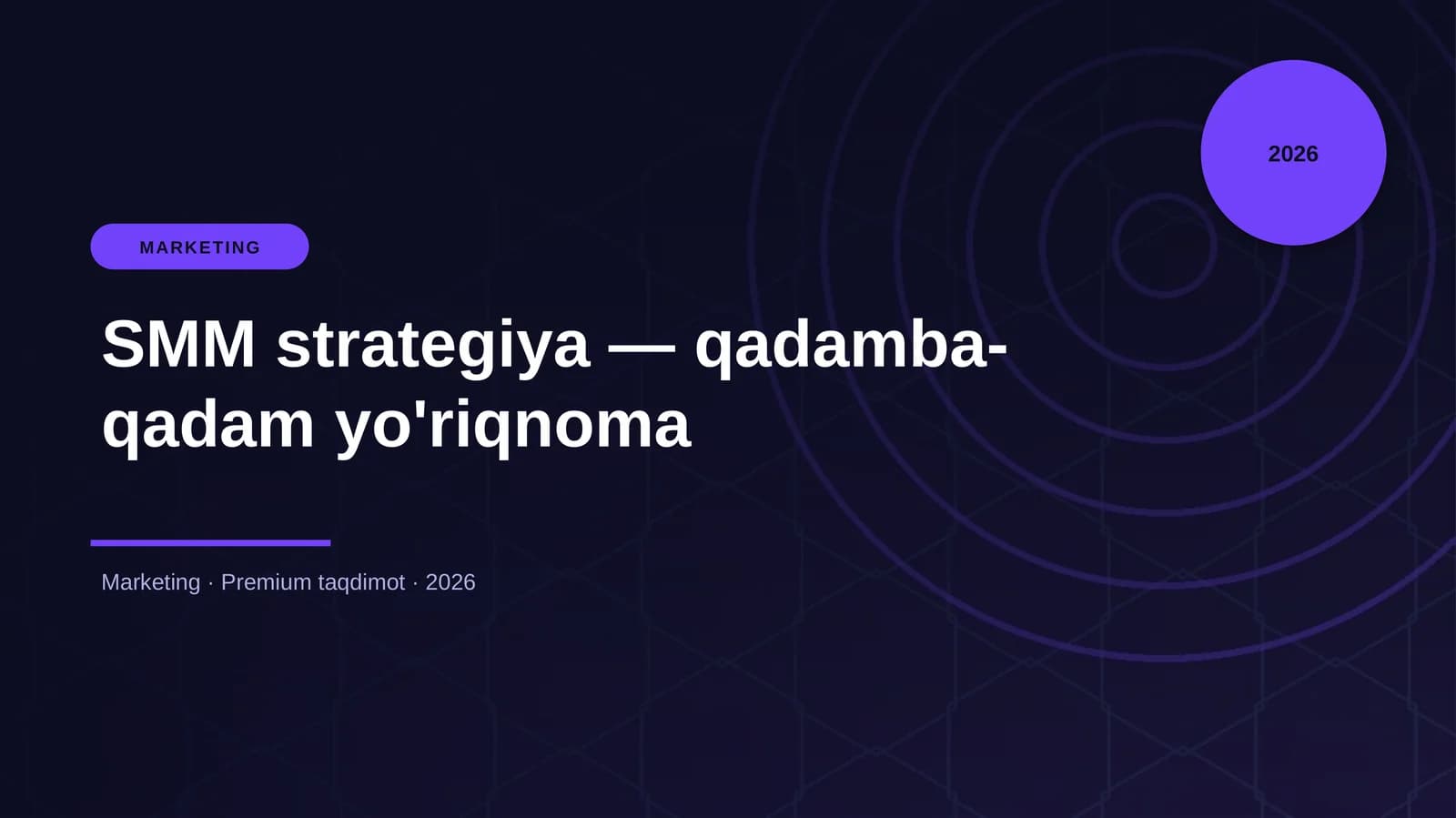 SMM strategiya — qadamba-qadam yo'riqnoma