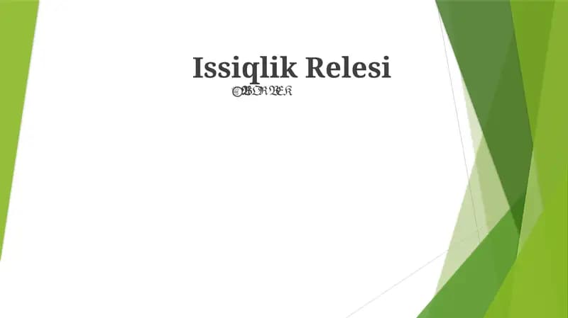 Issiqlik Relesi