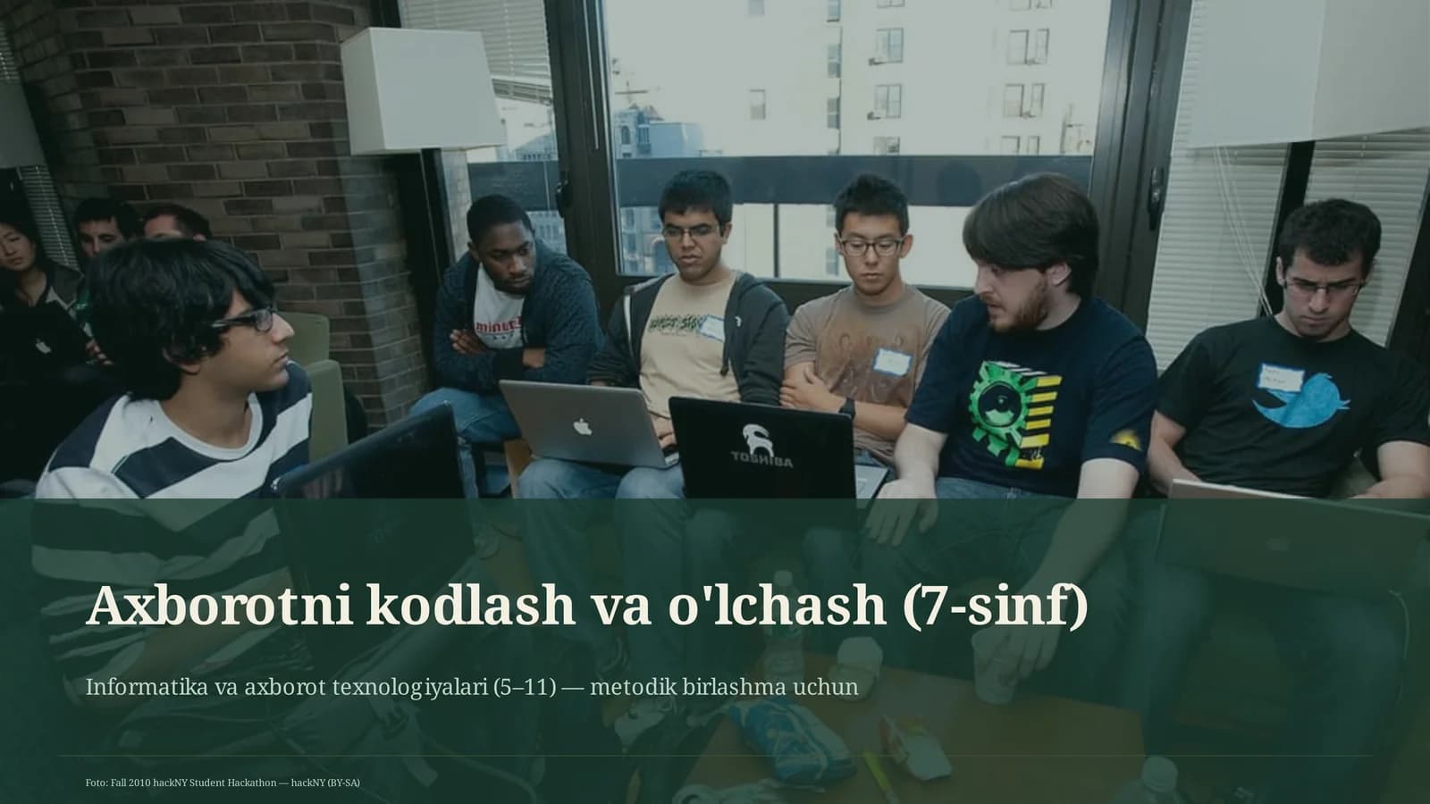 Axborotni kodlash va o'lchash (7-sinf)